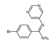 4-bromo-N'-(pyrimidin-5-yl)benzamidine Structure