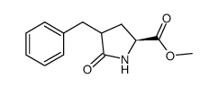 (S)-4-benzyl-5-oxo-pyrrolidine-2-carboxylic acid methyl ester结构式