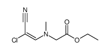 (E)-2-chloro-3-[[[(ethoxy)carbonyl]methyl](methyl)amino]-2-propene nitrile Structure