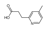 3-(4-甲基吡啶-2-基)丙酸结构式