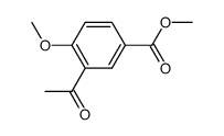 3-acetyl-4-methoxybenzoic acid methyl ester Structure