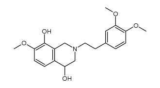 2-(3,4-dimethoxyphenethyl)-7-methoxy-1,2,3,4-tetrahydroisoquinoline-4,8-diol Structure