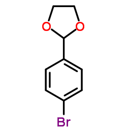 2-(4-溴苯基)-1,3-二氧戊环结构式