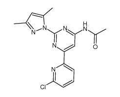 N-[6-(6-chloropyridin-2-yl)-2-(3,5-dimethyl-pyrazol-1-yl)-pyrimidin-4-yl]-acetamide Structure