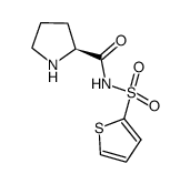 N-(2-噻吩磺酰基)-L-脯氨酰胺三氟乙酸盐结构式