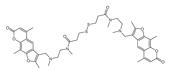 dithiobis(ethylmethylamidoethylmethylaminomethyl-2,5,9-trimethylpsoralen)结构式