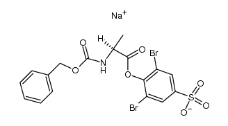 Z-Ala-OH 2,6-dibromo-4-sulfenyl ester sodium salt Structure