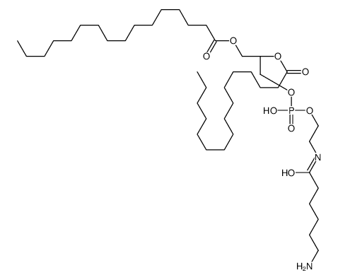 1,2-二棕榈酰基-sn -甘油-3-磷酸乙醇胺-N-(己酰胺)结构式