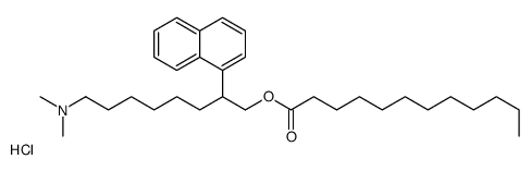 [8-(dimethylamino)-2-naphthalen-1-yloctyl] dodecanoate,hydrochloride结构式