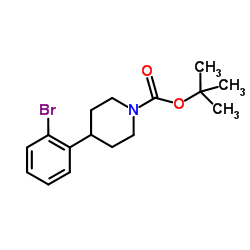 N-Boc-4-(2-bromophenyl)piperidine结构式