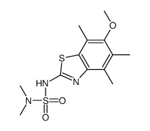 N-(6-甲氧基-4,5,7-三甲基-2-苯并噻唑)-N,N-二甲基磺酰胺结构式