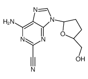 6-amino-9-[(2R,5S)-5-(hydroxymethyl)oxolan-2-yl]purine-2-carbonitrile结构式