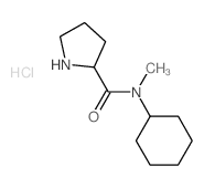 N-Cyclohexyl-N-methyl-2-pyrrolidinecarboxamide hydrochloride Structure
