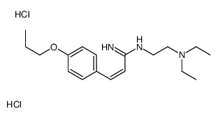 (E)-N'-[2-(diethylamino)ethyl]-3-(4-propoxyphenyl)prop-2-enimidamide,dihydrochloride Structure