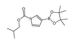 Isobutyl 3-(4,4,5,5-tetramethyl-1,3,2-dioxaborolan-2-yl)-1H-pyrrole-1-carboxylate structure