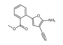 2-(5-氨基-4-氰基-2-呋喃基)苯甲酸甲酯结构式
