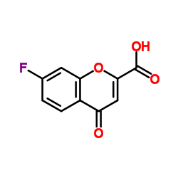 7-氟-4-氧代-4H-色烯-2-羧酸结构式