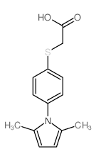 2-[4-(2,5-dimethylpyrrol-1-yl)phenyl]sulfanylacetic acid Structure
