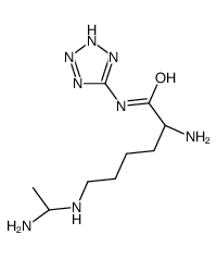 L-N6-(1-Iminoethyl) Lysine 5-Tetrazole Amide, Dihydrochloride Structure