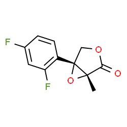 rac-cis-4-(2,4-Difluorophenyl)-3-Methyl-2(5H)-furanone 3,4-Epoxide Structure