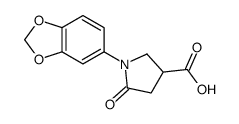 3-Pyrrolidinecarboxylic acid, 1-(1,3-benzodioxol-5-yl)-5-oxo-结构式
