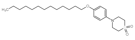 4-(4-十三基氧基-苯基)-硫代吗啉 1,1-二氧化物结构式