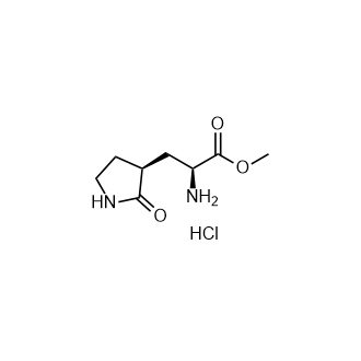 (S)-2-氨基-3-((S)-2-氧代吡咯烷-3-基)丙酸甲酯盐酸盐结构式