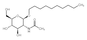 十烷基-2-乙酰氨基-2-脱氧-β-D-吡喃葡糖苷结构式