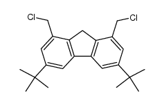 3,6-di-tert-butyl-1,8-bis(chloromethyl)-9H-fluorene结构式