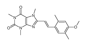 8-[(E)-2-(4-Methoxy-2,5-dimethylphenyl)vinyl]-1,3,7-trimethyl-3,7 -dihydro-1H-purine-2,6-dione结构式