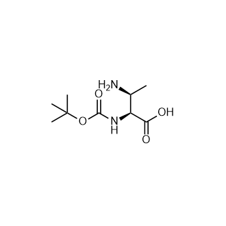 (2S,3S)-3-氨基-2-((叔丁氧基羰基)氨基)丁酸结构式