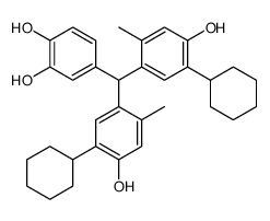 4-[bis(5-cyclohexyl-4-hydroxy-2-methylphenyl)methyl]benzene-1,2-diol Structure