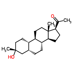 (3α,5β)-3-Hydroxy-3-methyl-19-norpregnan-20-one Structure