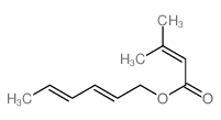 2-Butenoic acid,3-methyl-, 2,4-hexadien-1-yl ester结构式