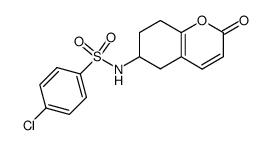 6-(4-Chlorophenylsulfonyl)amino-2-oxo-5,6,7,8-tetrahydro-2H-benzo[e]pyran结构式