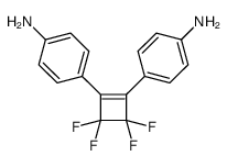 4-[2-(4-aminophenyl)-3,3,4,4-tetrafluorocyclobuten-1-yl]aniline Structure