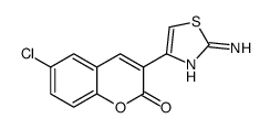 3-(2-amino-1,3-thiazol-4-yl)-6-chlorochromen-2-one结构式