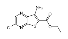 7-氨基-3-氯噻吩并[2,3-b]吡嗪-6-羧酸乙酯结构式
