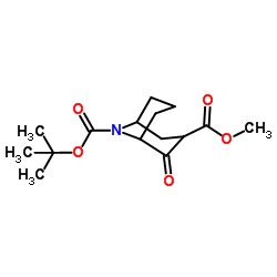 9-叔-丁基 3-甲基 2-氧亚基-9-氮杂二环[3.3.1]壬烷-3,9-二甲酸基酯结构式