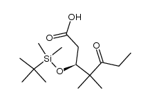 (-)-(3S)-3-(tert-butyldimethylsilyl)oxy-4,4-dimethyl-5-oxoheptanoic acid Structure
