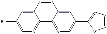 1,10-Phenanthroline, 3-bromo-8-(2-thienyl)- Structure