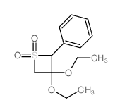 3,3-diethoxy-2-phenyl-thietane 1,1-dioxide Structure