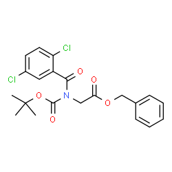 N-(叔丁氧基羰基)-N-(2,5-二氯苯甲酰基)甘氨酸苄酯结构式