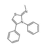 N-methyl-3,4-diphenyl-1,3-thiazol-2-imine Structure