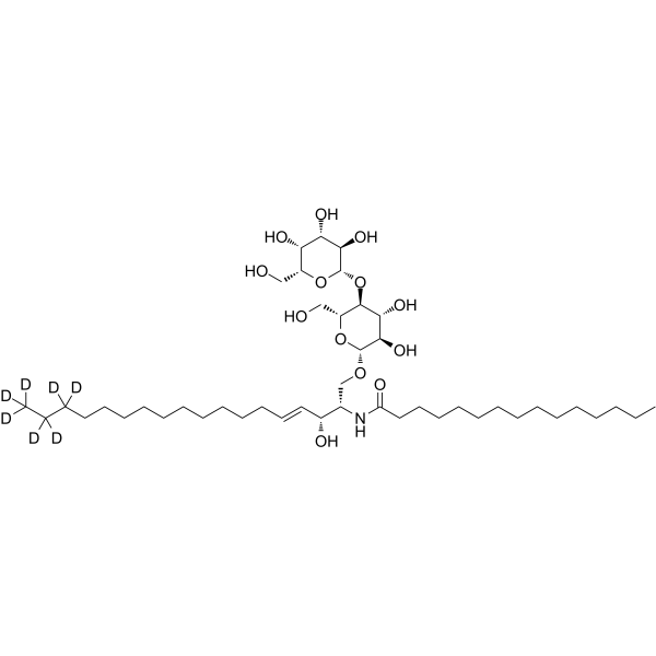 D-Lactosyl-β-1,1'-N-pentadecanoyl-D-erythro-sphingosine-d7结构式