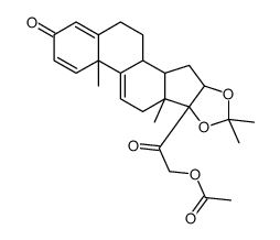 16|A,17,21-Trihydroxy-pregna-1,4,9(11)-triene-3,20-dione Cyclic 16,17-Acetate with Acetone Structure