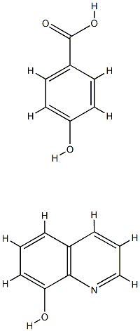 p-hydroxybenzoic acid, compound with quinolin-8-ol (1:1)结构式