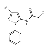2-氯-N-(3-甲基-1-苯基-1H-吡唑-5-基)乙酰胺结构式