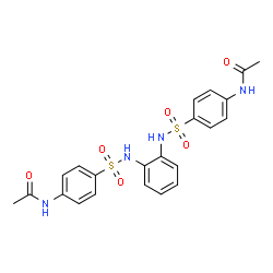 N,N'-[1,2-phenylenebis(iminosulfonyl-4,1-phenylene)]diacetamide structure