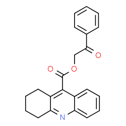 2-oxo-2-phenylethyl 1,2,3,4-tetrahydroacridine-9-carboxylate结构式